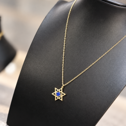 שרשרת מגן דוד עם ננו תנ"ך | סטיינלס סטיל לגבר