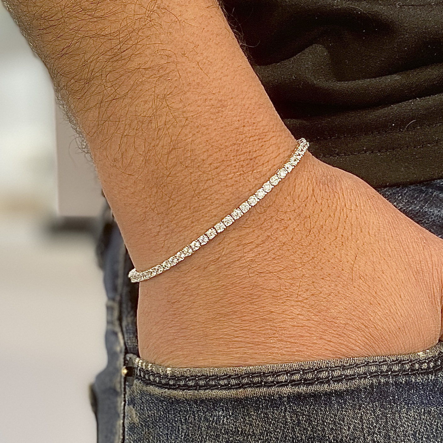 צמיד טניס לגבר | צמיד לגבר | ארז תכשיטים | תכשיטים לגבר