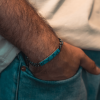 צמיד כסף לגבר - בן מושחר