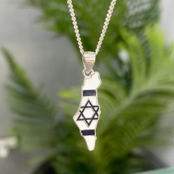 שרשרת מפת ישראל לגבר - ארז תכשיטים