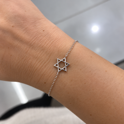 צמיד מגן דוד כסף 925 לנשים | ארז תכשיטים