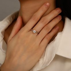 טבעת מוסונייט 0.5 קראט - ארז תכשיטים