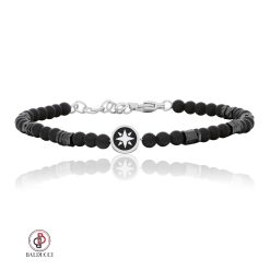 BALDUCCI - צמיד לגבר - BLACK COMPASS BEAD
