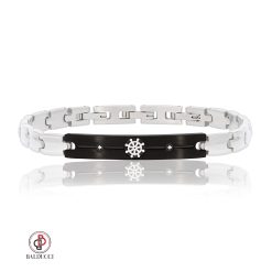 BALDUCCI - צמיד לגבר - BLACK COMPASS + DIAMOND