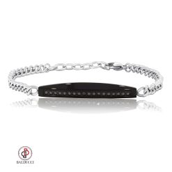 BALDUCCI - צמיד לגבר - BLACK - CZ PAVED