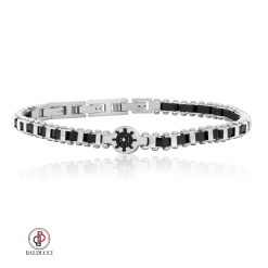 BALDUCCI - צמיד לגבר - BLACK SAILOR + DIAMOND