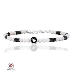 BALDUCCI - צמיד לגבר - WHITE COMPASS BEAD