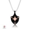 BALDUCCI - שרשרת לגבר - BLACK SHIELD + DIAMOND