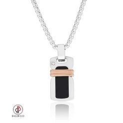 BALDUCCI - שרשרת לגבר - SILVER TAG + DIAMOND