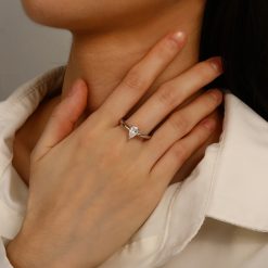 טבעת מוסונייט טיפה 1.5 קראט